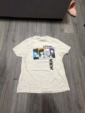 InuYasha Character Panels Cream Graphic T-Shirt Anime Manga Tee